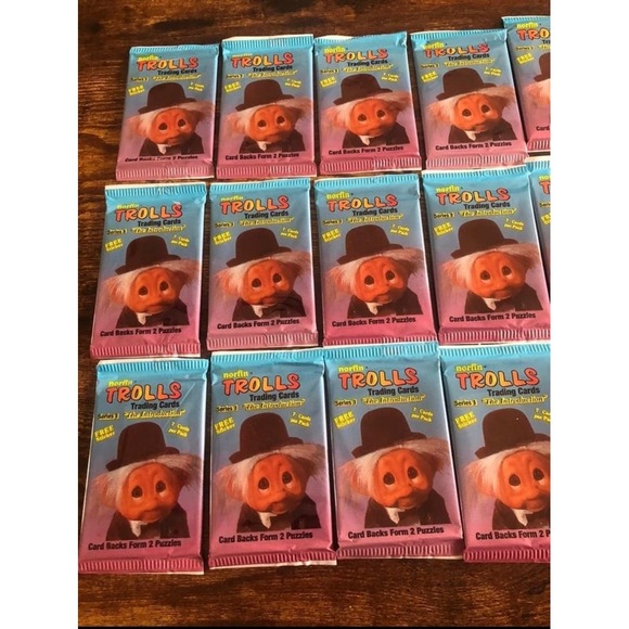 20‎ Packs Vintage NOS Unopened 1992 Norfin Troll Trading Cards - Picture 2 of 4